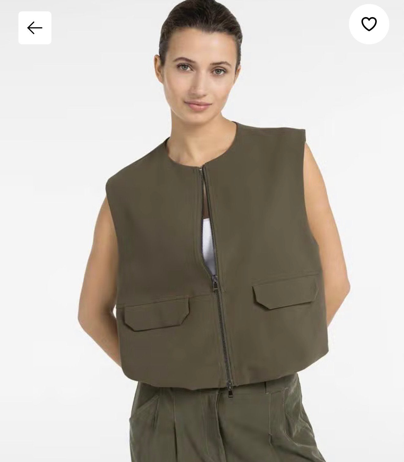Nieuwe groene set Yaya broek gilet en top, Maat 38/40 (M), Verzenden, Nieuw, Lang
