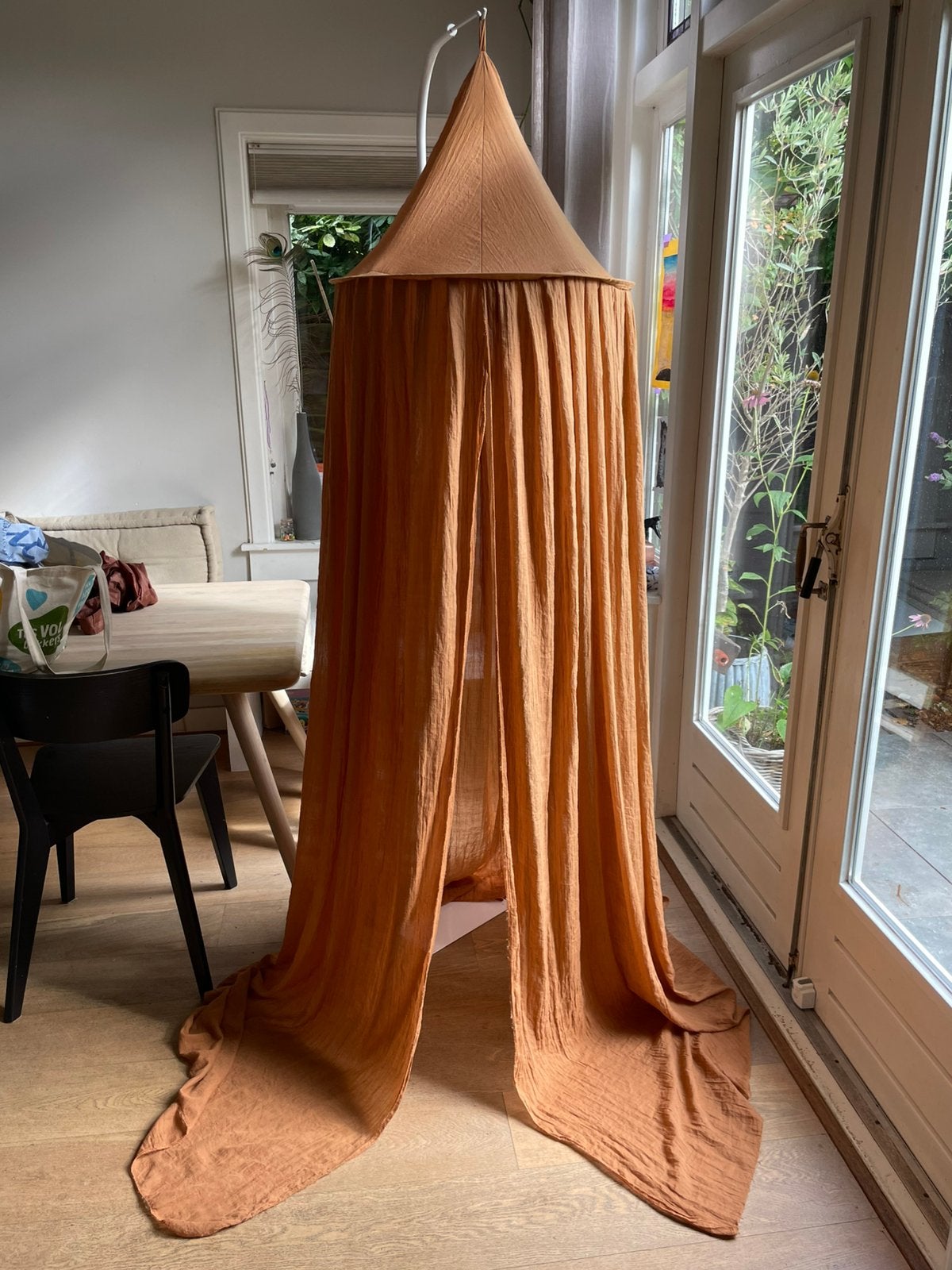 Jollein klamboe caramel incl. verstelbare piekstok, Ophalen, Bruin, Jollein, Nieuw