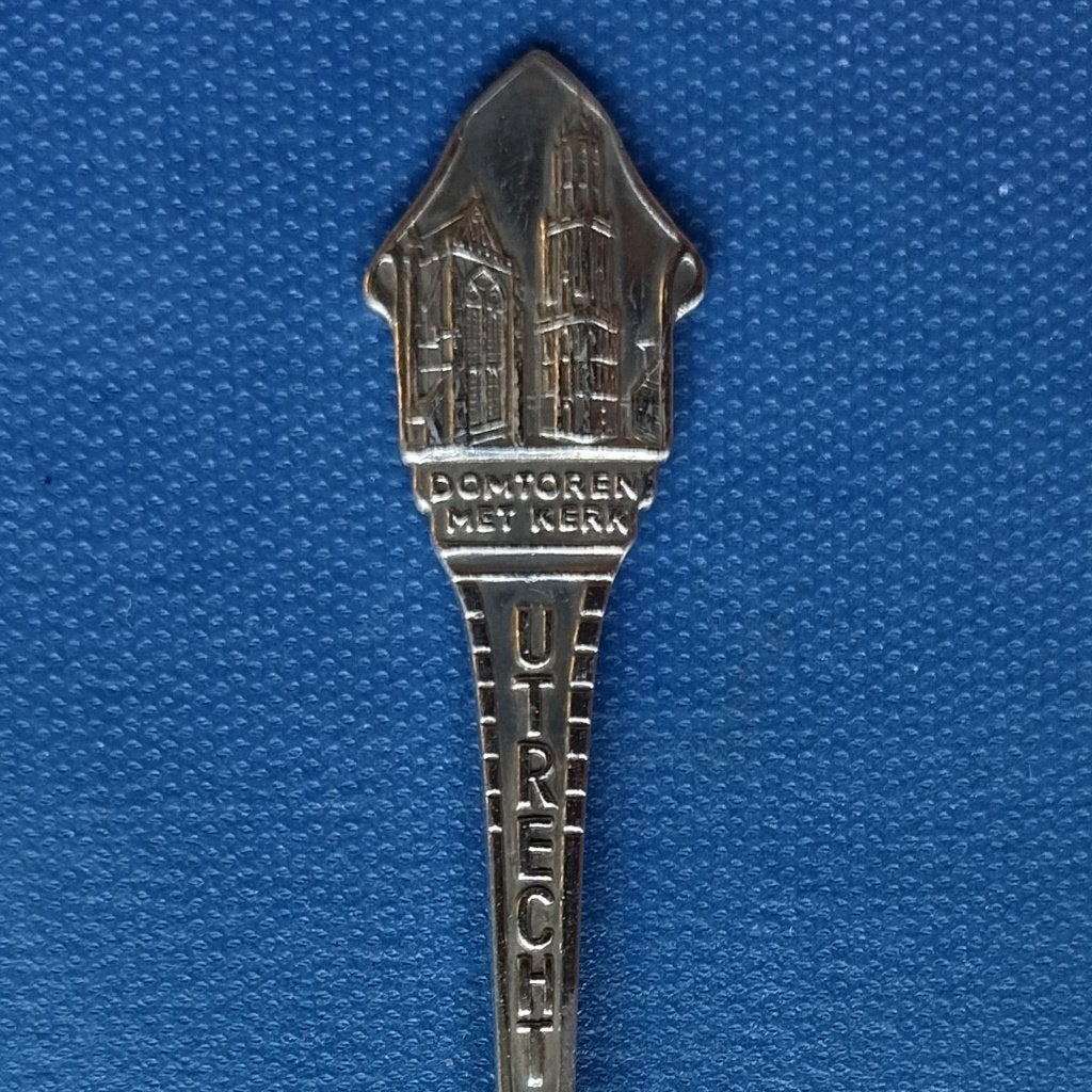 verzilverd lepeltje Domtoren met kerk, Utrecht (SOLA 90), Ophalen of Verzenden