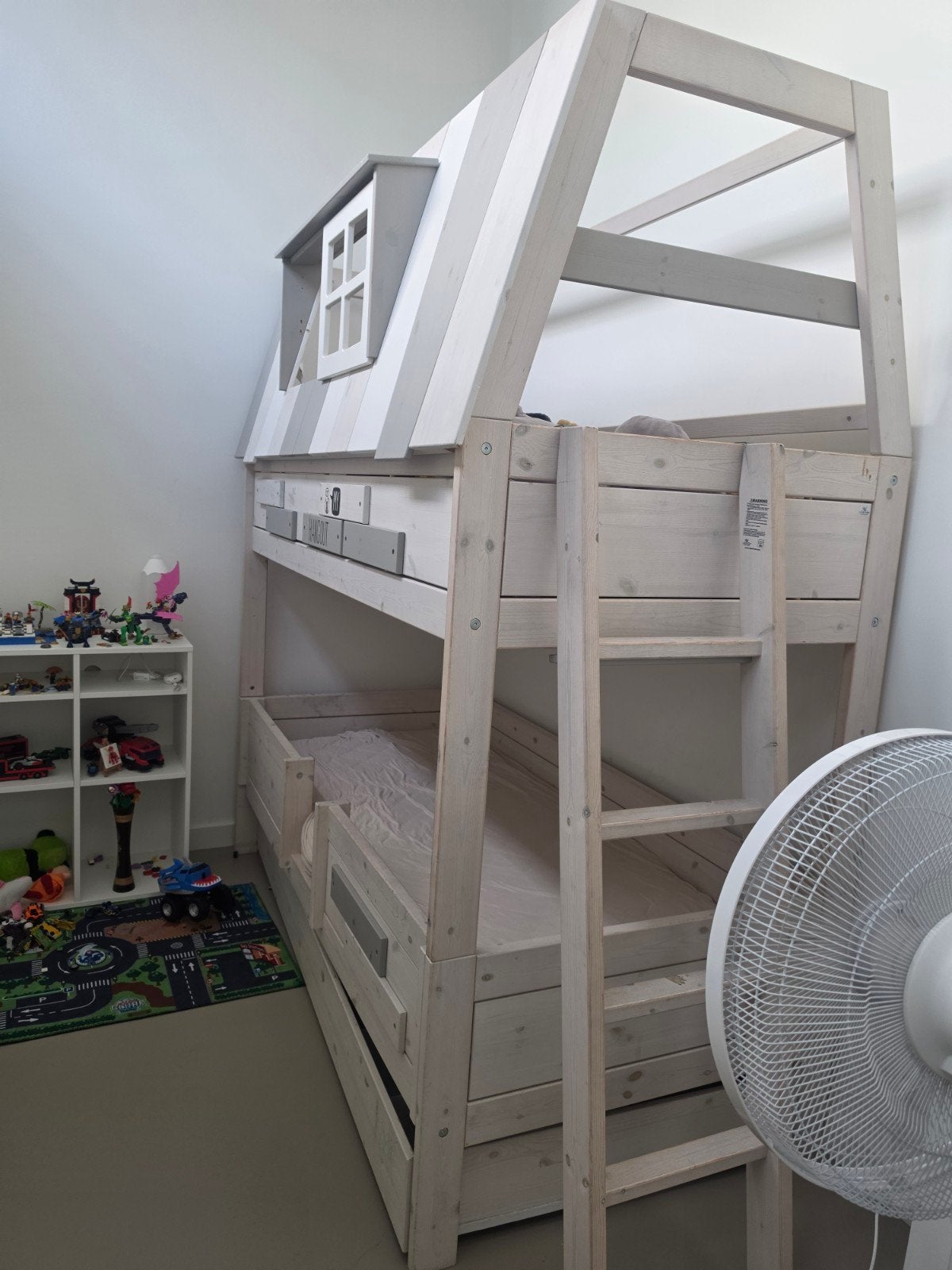 Lifetime Kidsroom Hangout Bed - Hoogslaper met speelruimte, Gebruikt, Eenpersoons, Ophalen of Verzenden, 200 cm