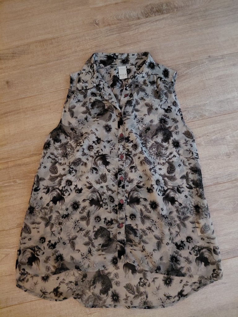 Blouse, Maat 38/40 (M), Zwart, Vila, Ophalen of Verzenden