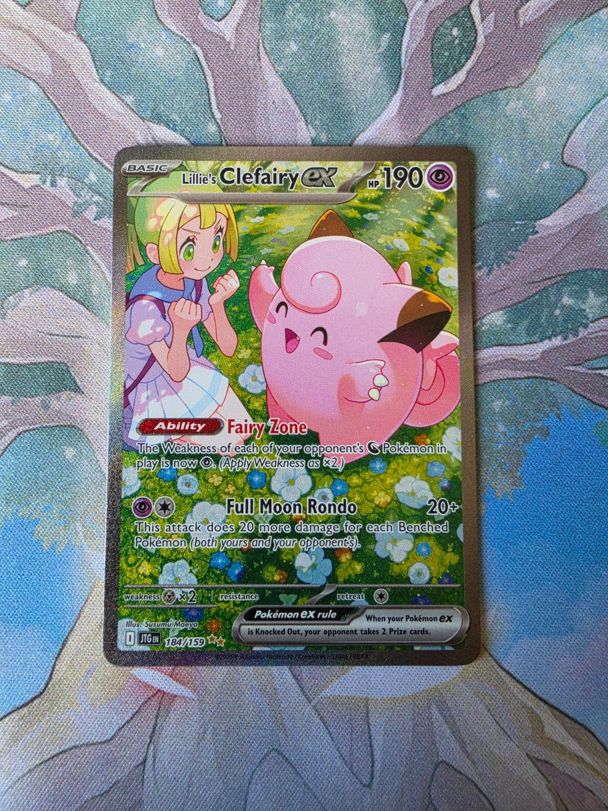 pokemon journey together lillie's clefairy ex 184/159, Ophalen of Verzenden, Nieuw, Losse kaart, Foil