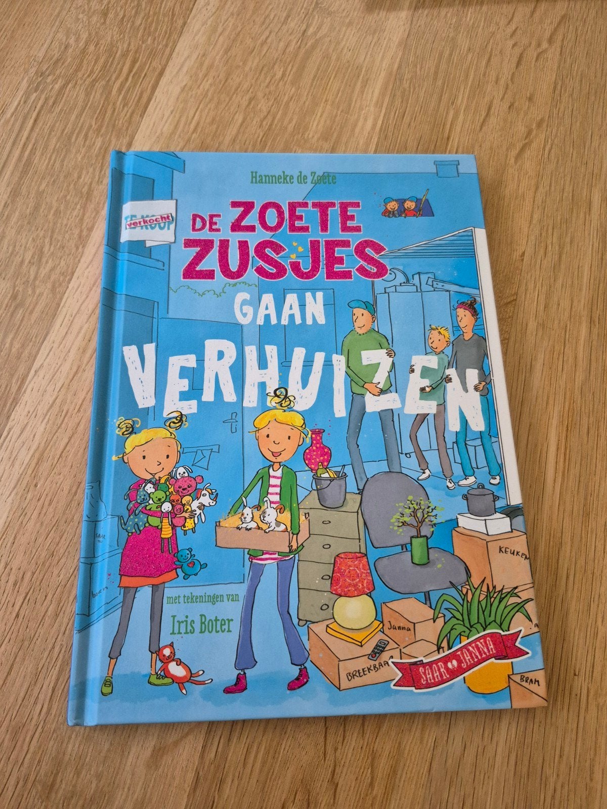 de zoete zusjes gaan verhuizen, Ophalen, Fictie algemeen, Zo goed als nieuw, Hanneke de Zoete