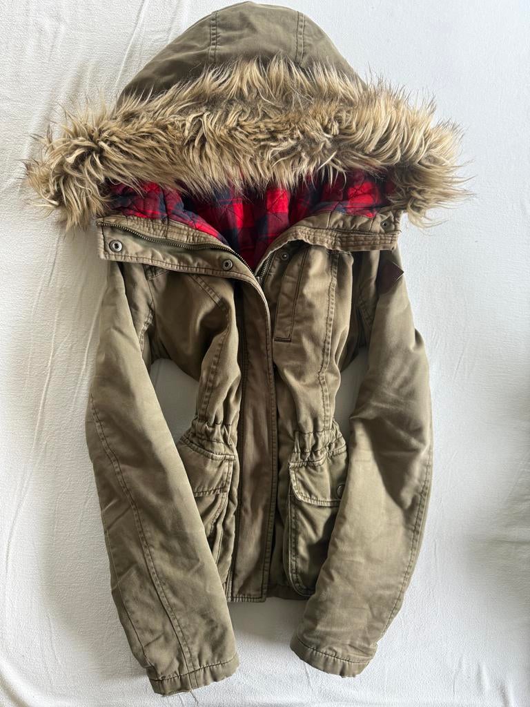Vintage Y2k Elena Gilbert Hollister Parka Jas, Kleding | Dames, Jassen | Winter, Ophalen of Verzenden, Gedragen, Groen