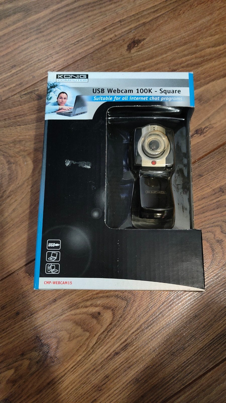 König USB Webcam 100K - Square (CMP-WEBCAM15), Ophalen