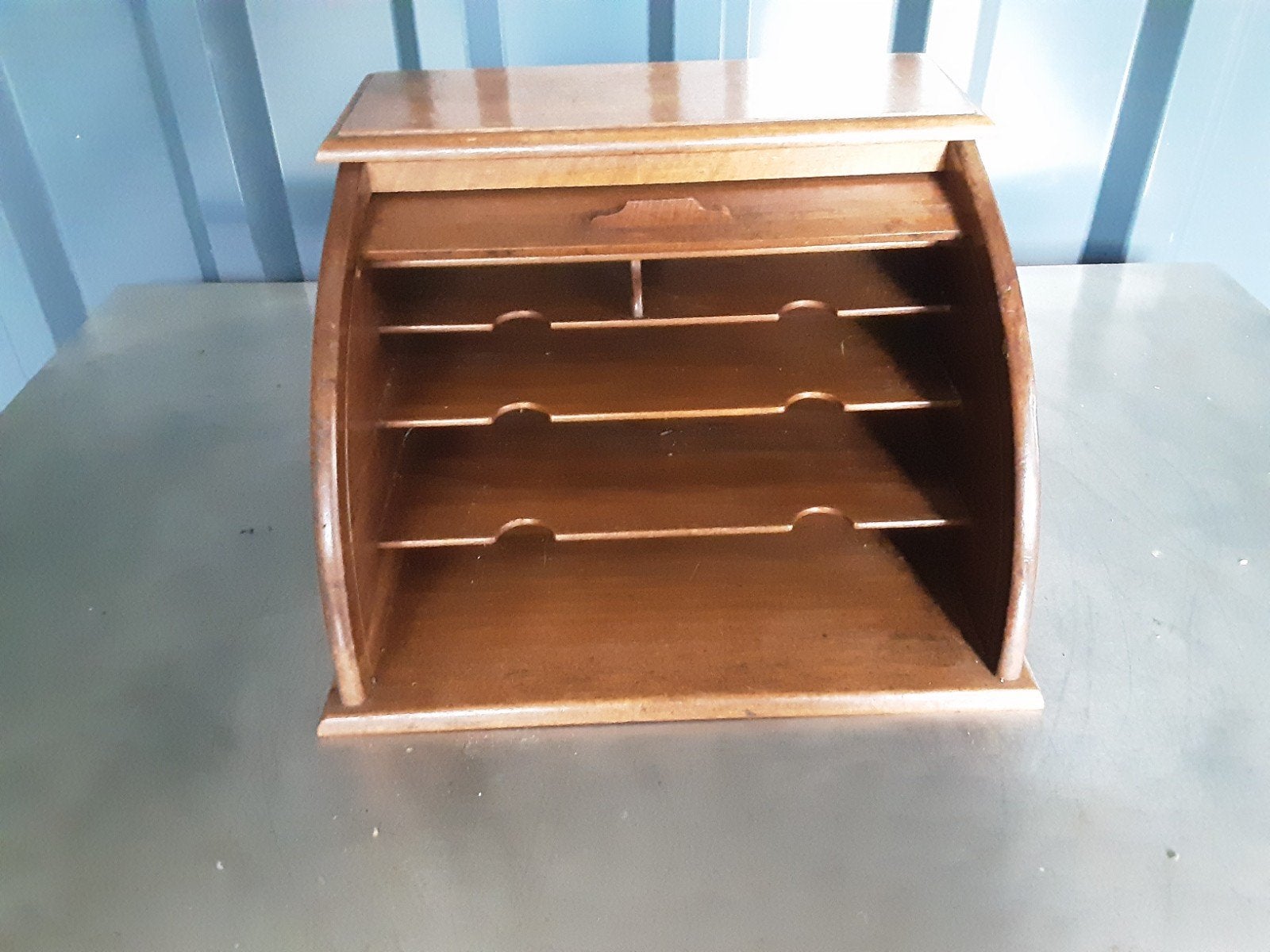 Vintage rolluik bureau opbergkastje jaren '30-'50, Antiek en Kunst, Ophalen of Verzenden