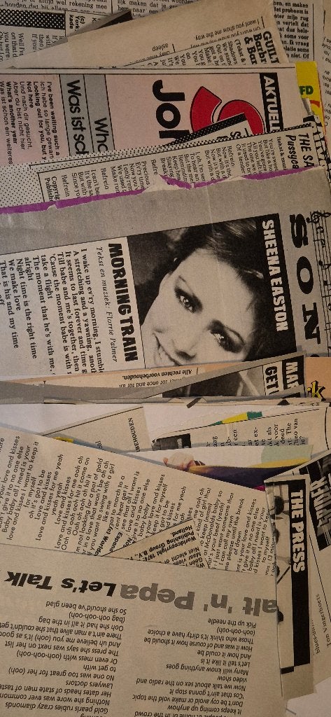 Songteksten jaren 70 en 80, Verzamelen, Retro, Ophalen of Verzenden, Overige typen