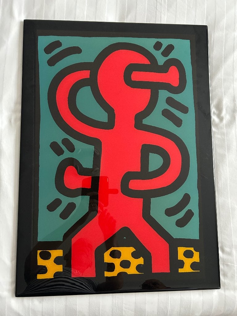 Keith Haring gegoten in polymeer/epoxy coating, Antiek en Kunst, Ophalen of Verzenden, Portret en Figuren, Overige techniek