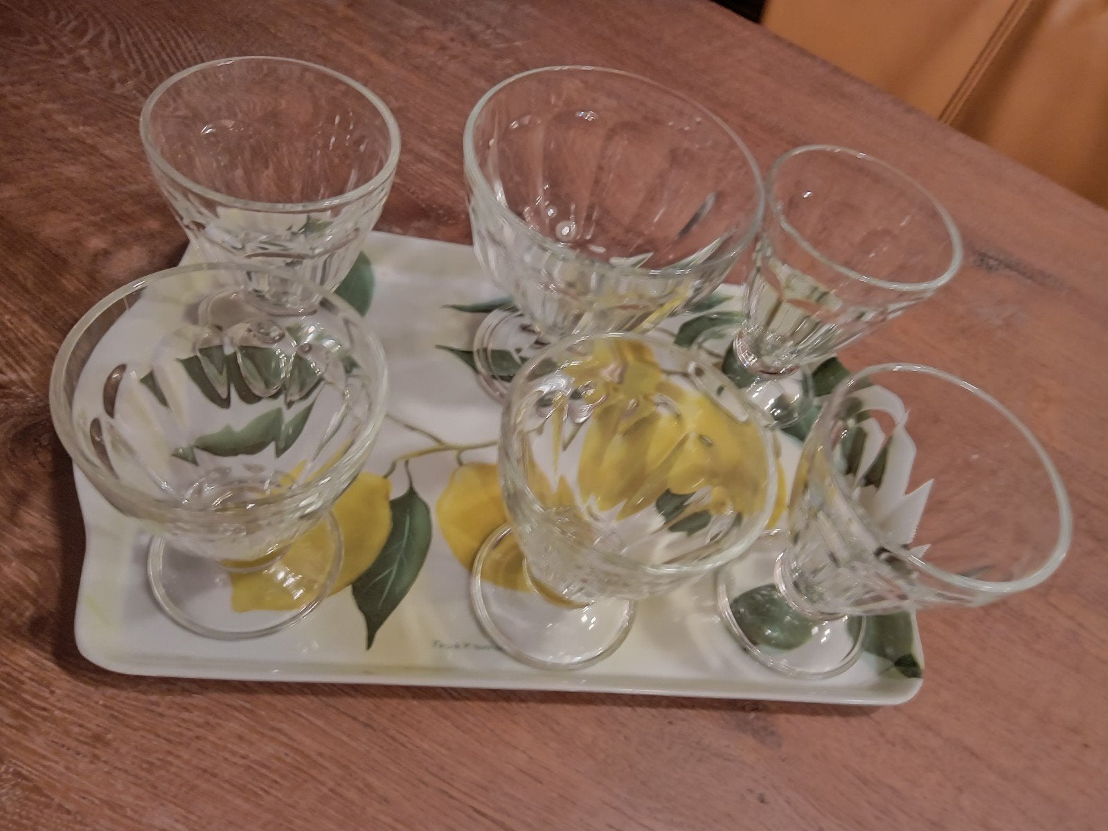 Set van 5 glazen ijscoupe's + 1 grote, Glas of Glazen, Ophalen of Verzenden, Overige stijlen, Glas