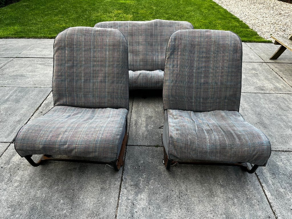 Originele stoelenset+achterbank 2CV (1987) - frame&bekleding, Auto-onderdelen, Ophalen, Gebruikt, Citroën