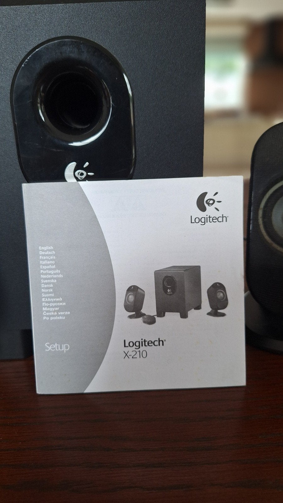 Logitech X-210 Luidsprekerset met subwoofer en handleiding., Computers en Software, Ophalen of Verzenden, Gebruikt, Audiokanaal 2.1