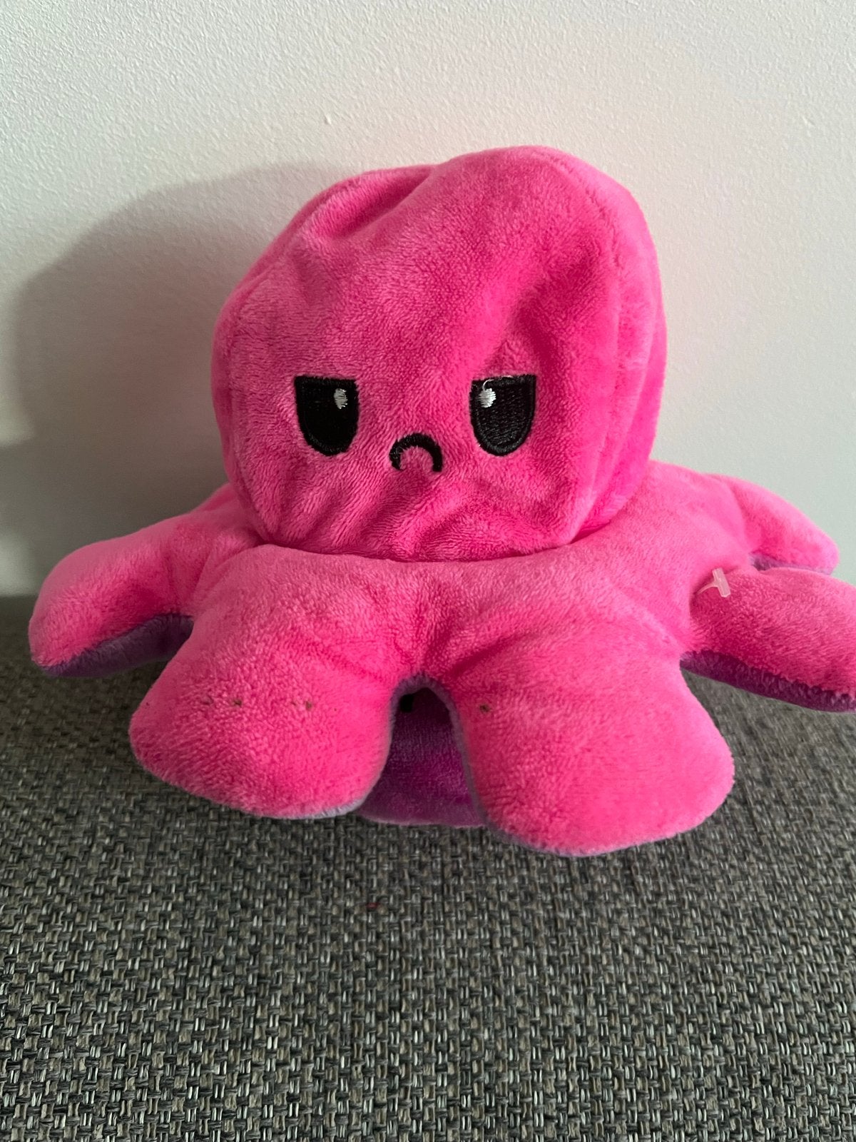 Omkeerbare Octopus Knuffel - Roze/Paars, Kinderen en Baby's, Speelgoed | Knuffels en Pluche, Overige merken, Overige typen, Zo goed als nieuw
