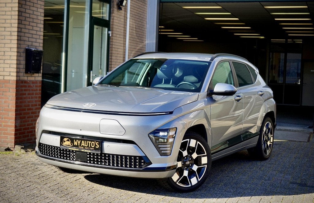 Hyundai Kona Electric Premium 65.4 kWh 100%SOH|FullOptions|W, Auto's, Hyundai, Gebruikt, Zwart, 218 pk, Adaptive Cruise Control