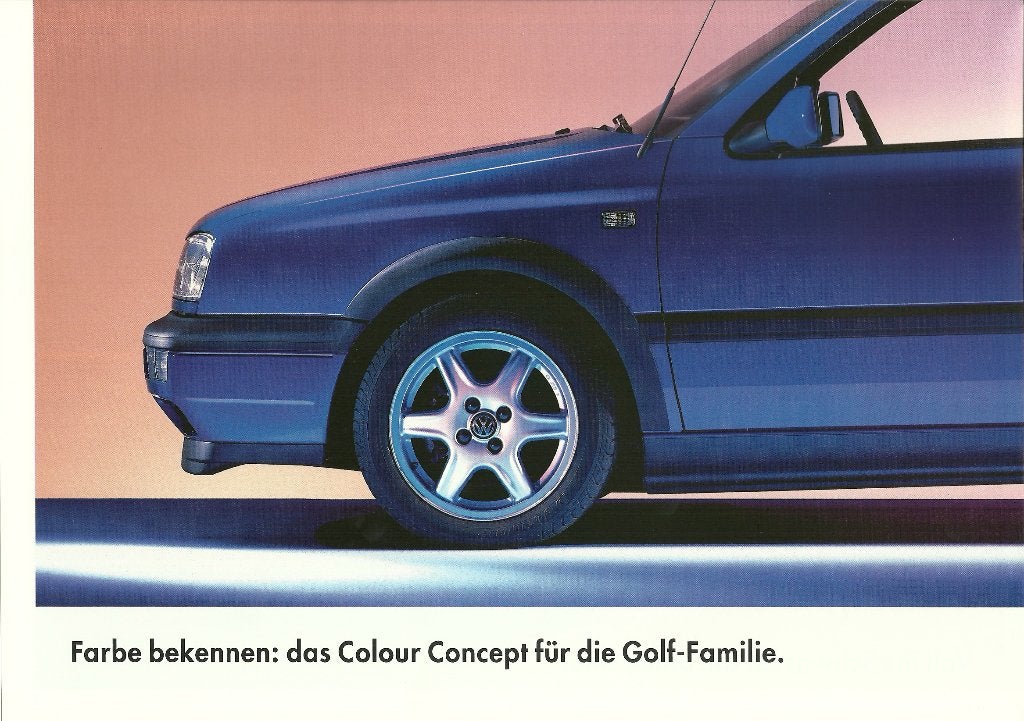 Volkswagen Golf 3 color line folder, Ophalen of Verzenden, Gelezen, Volkswagen