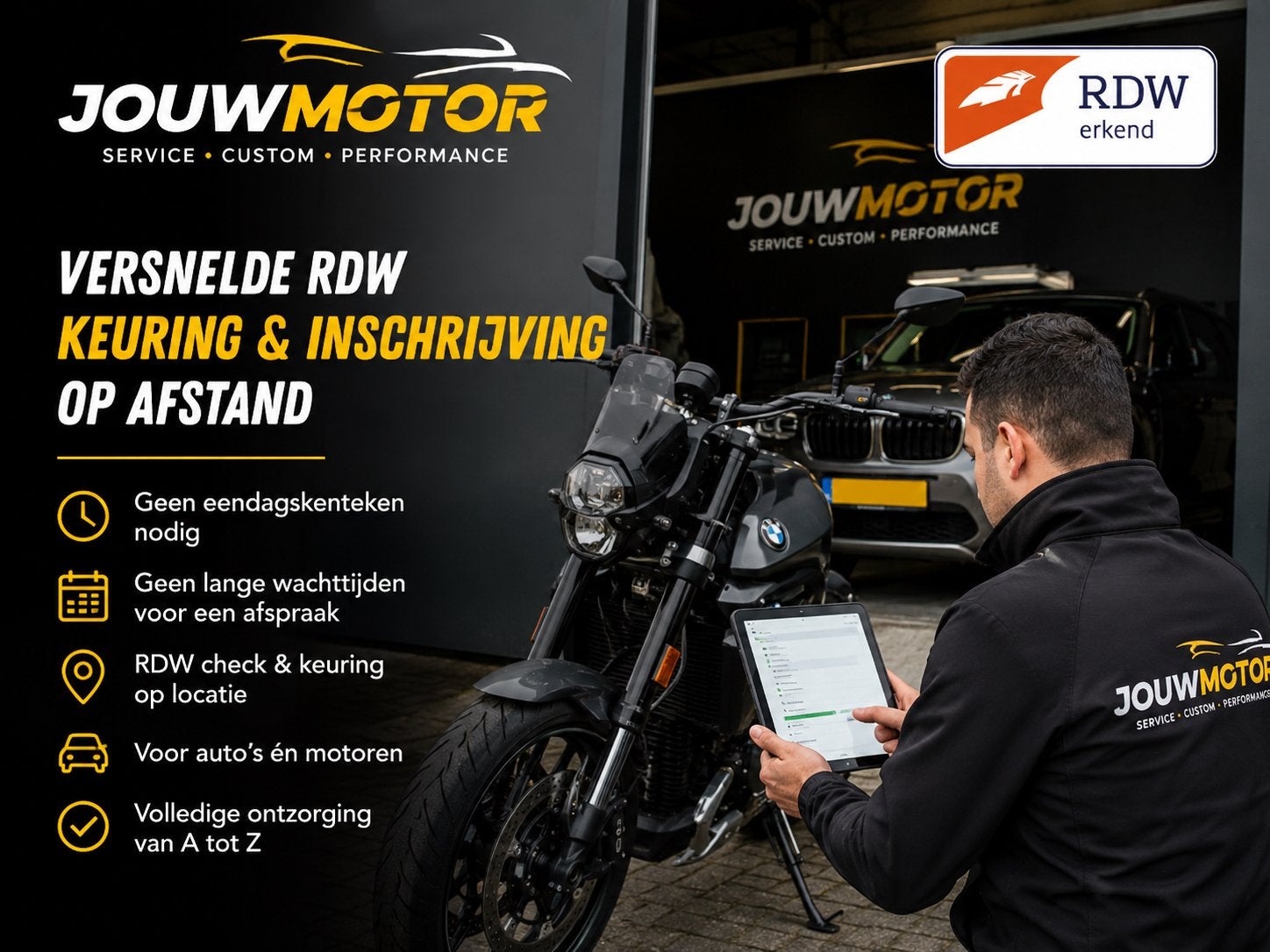 Motor invoeren? Auto invoerservice? In 1 dag RDW gekeurd!, Diensten en Vakmensen, Auto en Motor | Monteurs en Garages, Overige werkzaamheden