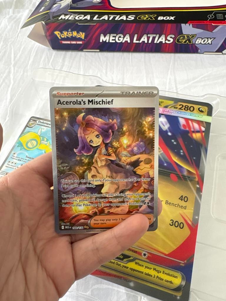 Pokémon kaarten: Acerola's Mischief, Dudunsparce ex, Mega La, Hobby en Vrije tijd, Verzamelkaartspellen | Pokémon, Ophalen of Verzenden