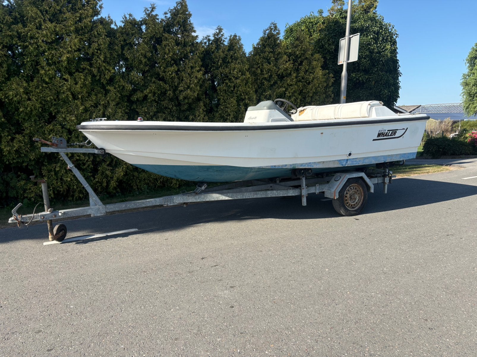 Boston whaler rage 15 - jet boot- project, Watersport en Boten, Vis- en Consoleboten, Gebruikt, Overige merken, Benzine, Binnenboordmotor