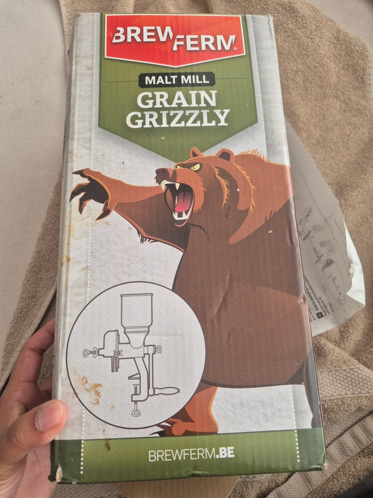 Brewferm Grain Grizzly moutmolen, Ophalen, Zo goed als nieuw