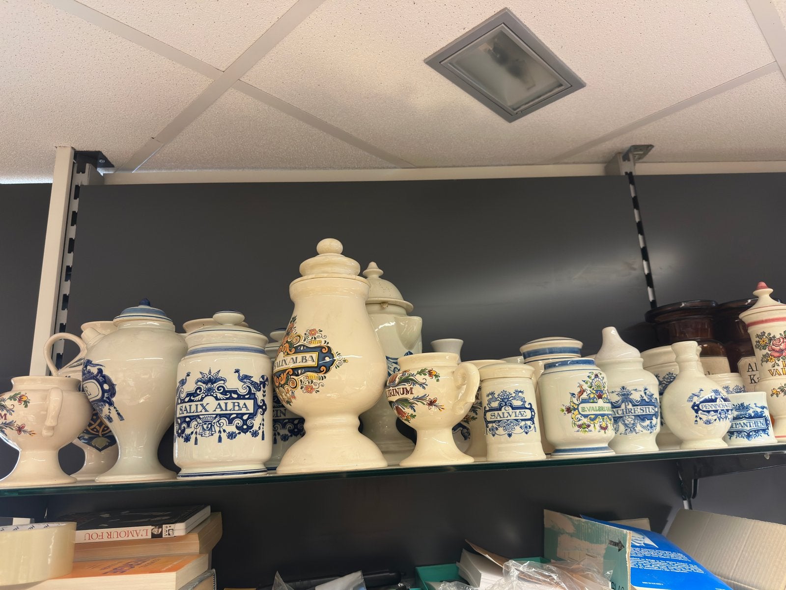 Originele InterPharm drogisterij potten - diverse maten, Antiek en Kunst, Ophalen of Verzenden