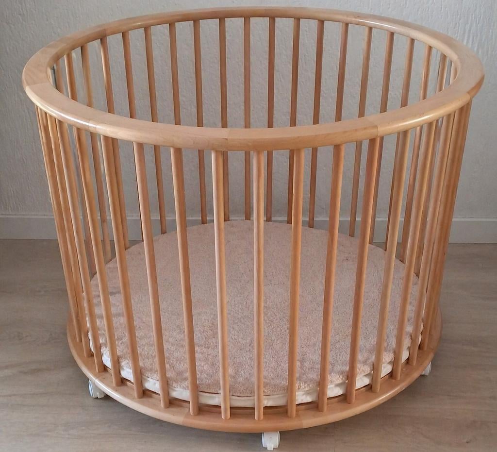 Box Rondo babybox Naturel, Kinderen en Baby's, Ophalen, Zo goed als nieuw, Rond, In hoogte verstelbaar