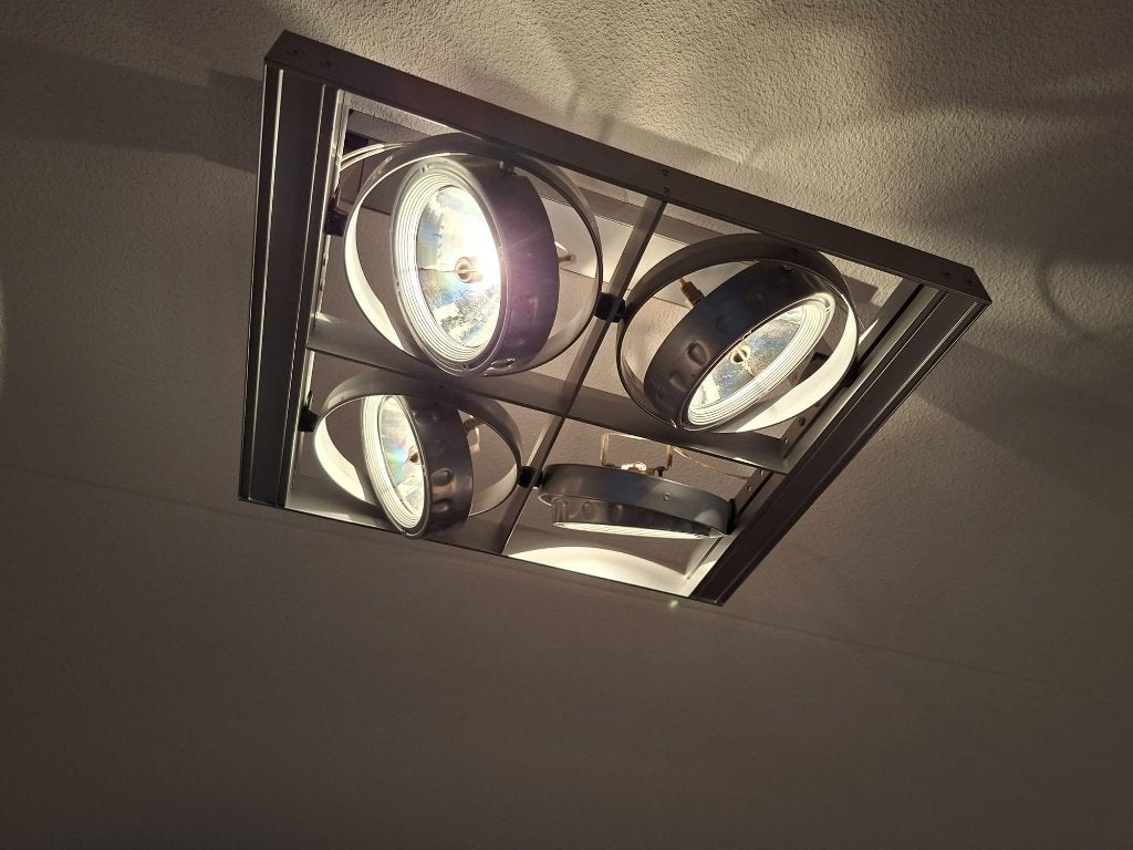 6x verlichtingsarmatuur, 4 spots – Art Select OSRAM halogeen, Ophalen, Gebruikt, Plafondspot of Wandspot