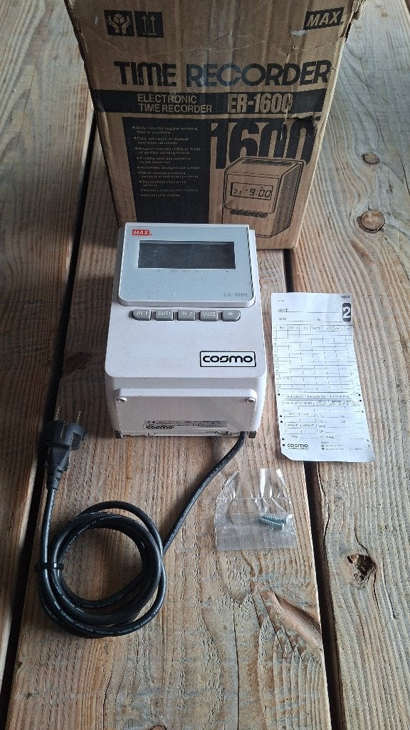 Cosmo ER-1600 prikklok Time recorder stempelklok, ,, Overige typen, Ophalen of Verzenden, ,