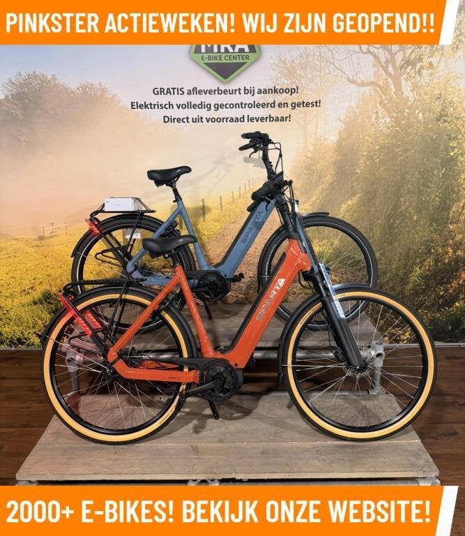OP=OP JONG GEBRUIKTE E-BIKES NU IN KORTING BIJ MRA EBIKE, Sparta, 50 km per accu of meer, Sparta, Ophalen of Verzenden