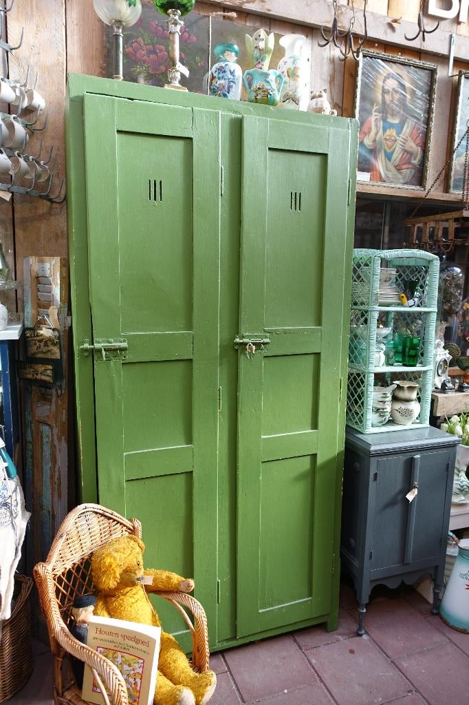 Dubbele Locker kast van hout, Huis en Inrichting, Kasten | Lockerkasten, Gebruikt, Ophalen