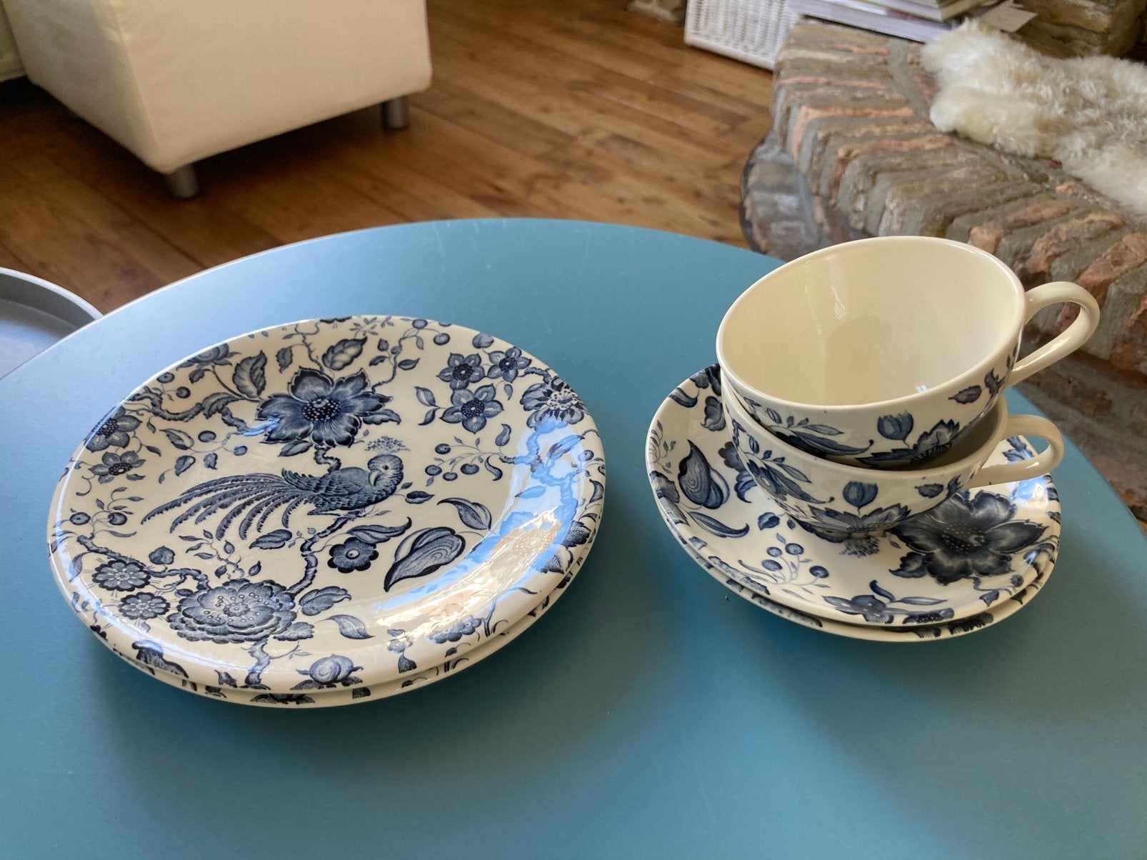 2 borden en kop en schotels Villeroy & Boch paradiso, Ophalen of Verzenden