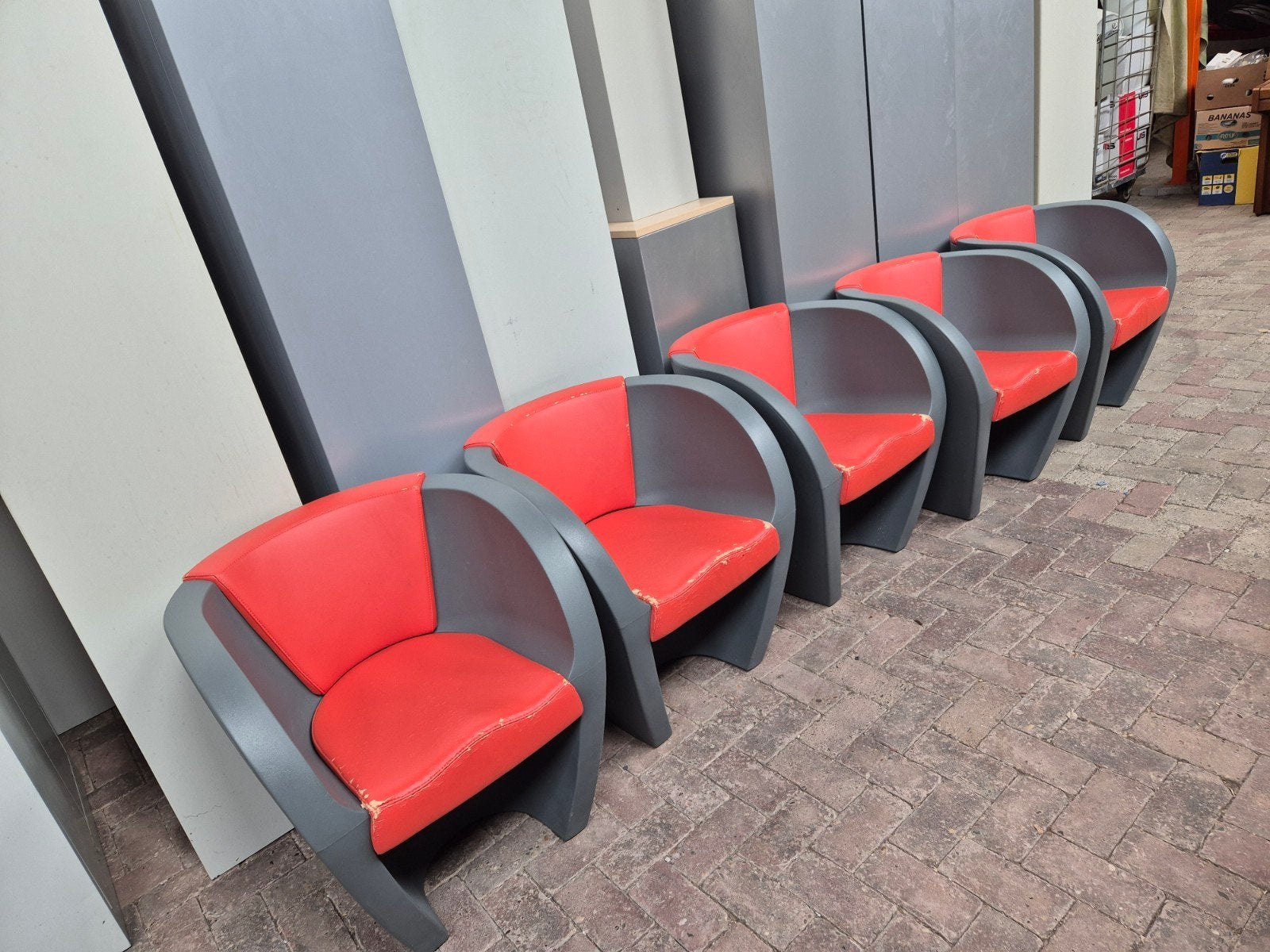 Set van 5 Sitland Italiaans Moderne Design Stoelen, Huis en Inrichting, Stoelen, Ophalen, Stof, Overige kleuren, .