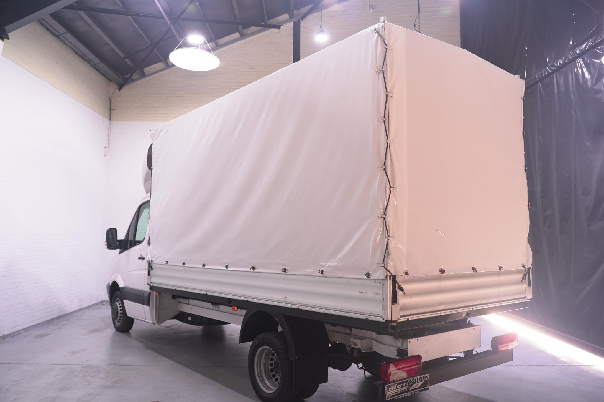Volkswagen Crafter 2.0 TDI 163 pk Pick Up met Huif / Open La, Auto's, Euro 5, Gebruikt, Zwart, 4 cilinders