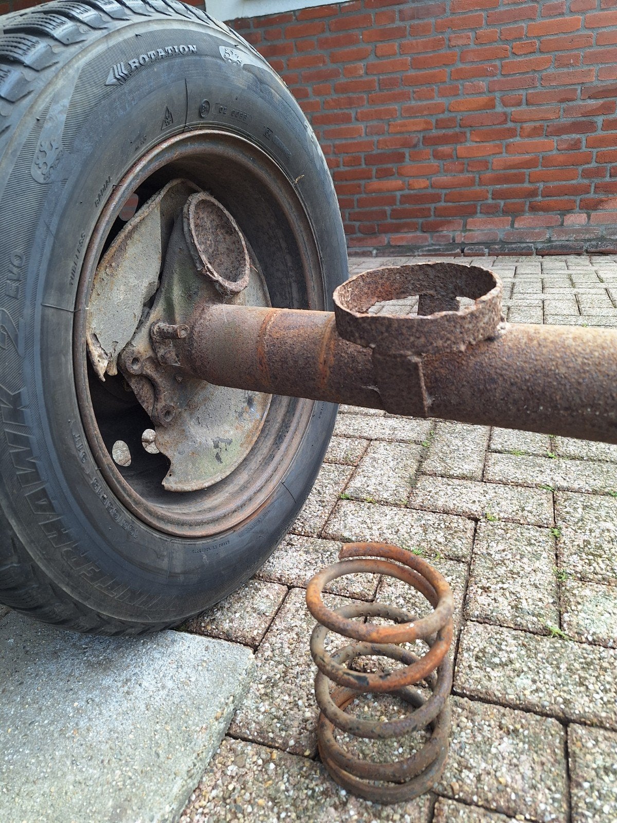 aanhanger as, Auto diversen, Aanhangwagen-onderdelen, Gebruikt, Ophalen