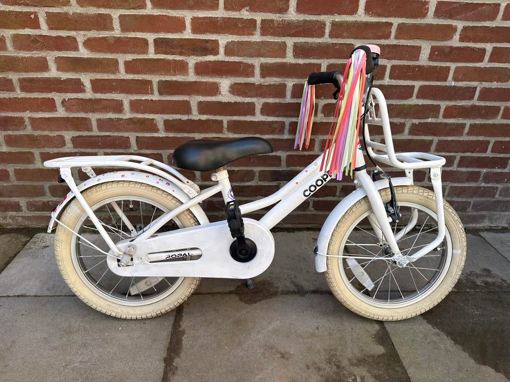 Popal Cooper 16 inch meisjesfiets in goede staat, Fietsen en Brommers, Fietsen | Kinderfietsjes, Ophalen, Zo goed als nieuw, Terugtraprem