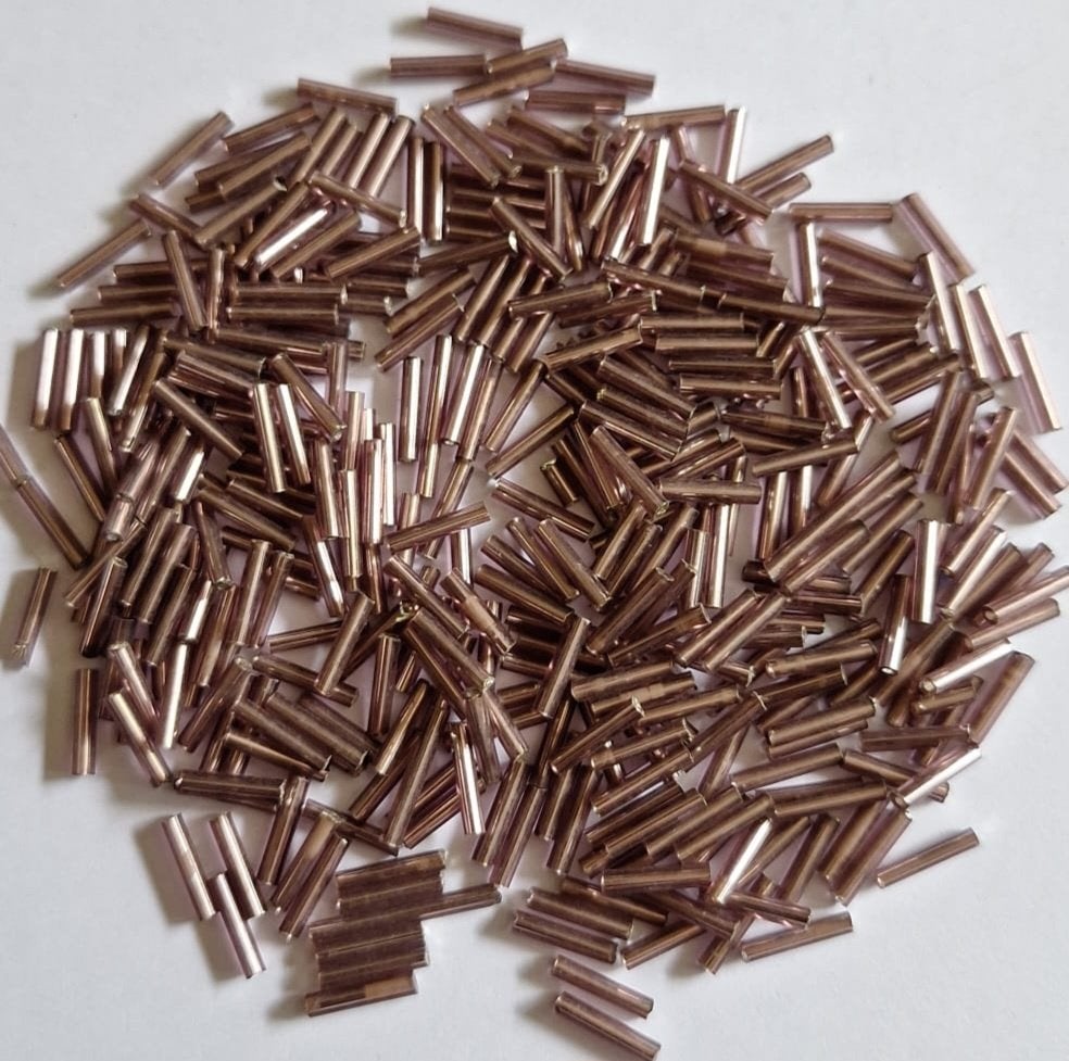 Glas staaf kralen silverfoil paars 9 mm, Verzenden, Nieuw, Kraal