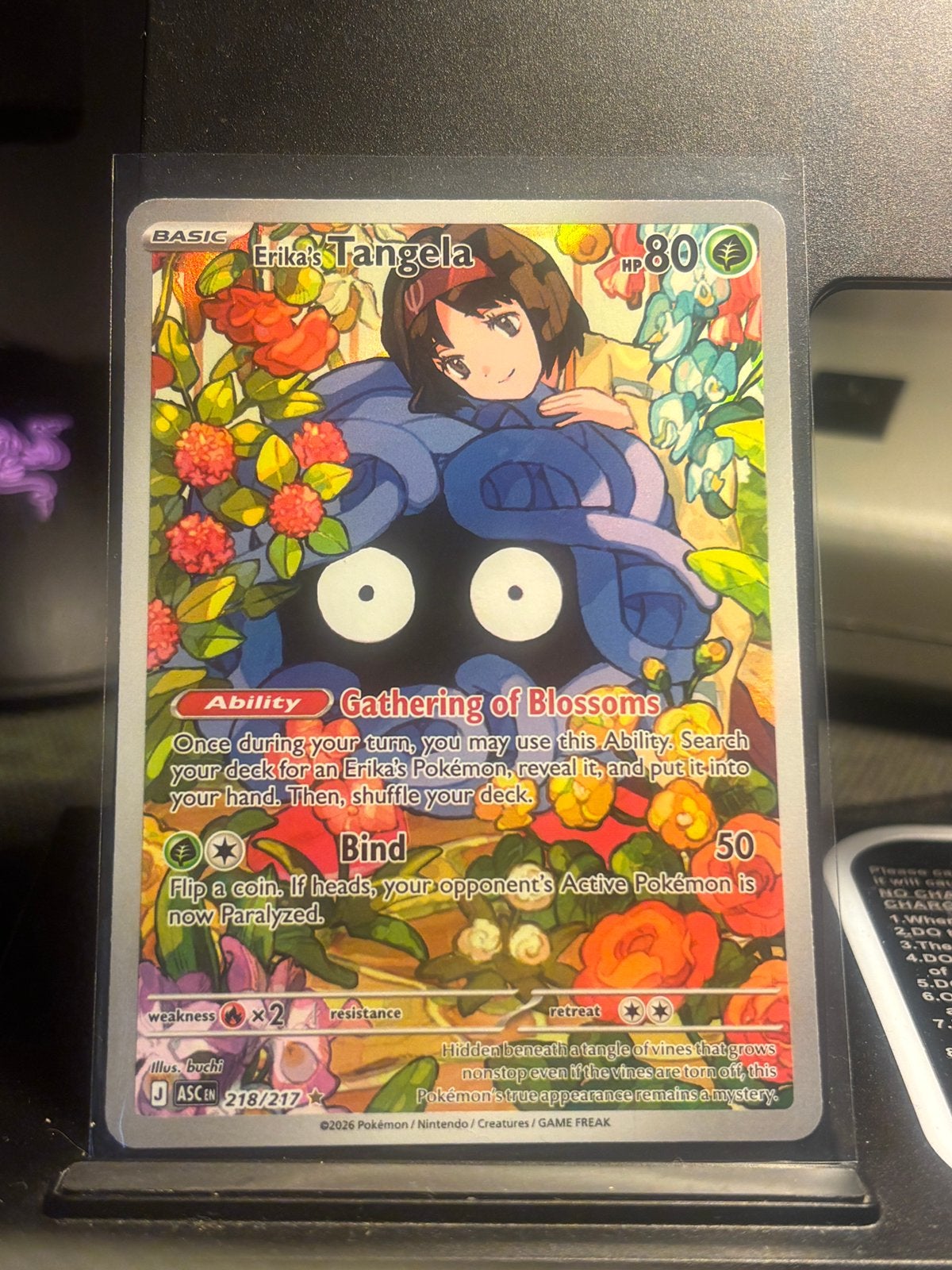Pokémon - Erika’s Tangela, Ophalen of Verzenden, Nieuw, Losse kaart, Foil