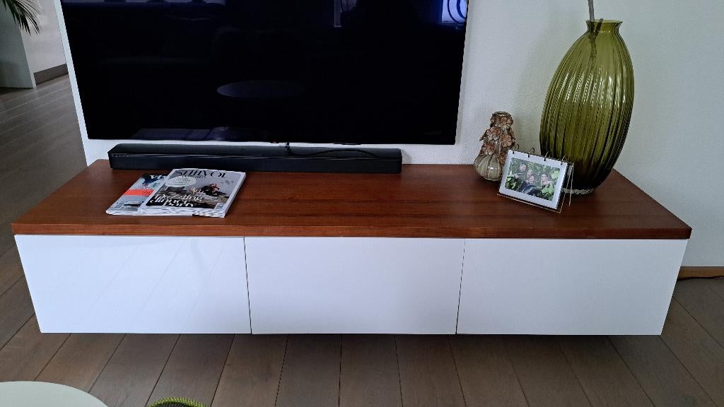 Hangende TV kast 190 breed 50 diep, Ophalen, Gebruikt, 150 tot 200 cm, Minder dan 100 cm