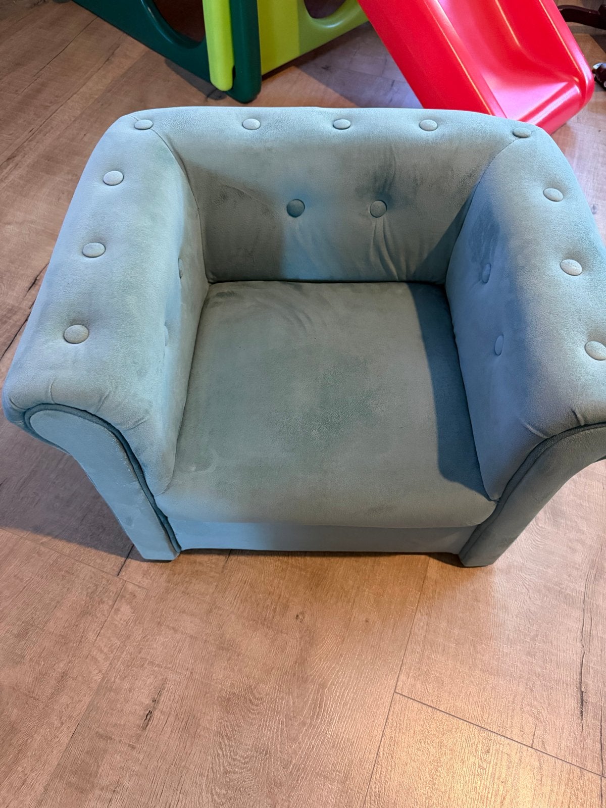 Leuke velvet kinderfauteuil van Xenos, Ophalen, Minder dan 50 cm, Gebruikt, Minder dan 75 cm
