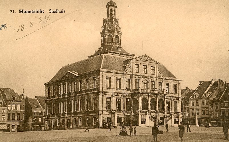MAASTRICHT – Stadhuis Markt 1934 (DR025), Verzenden, 1920 tot 1940, Gelopen, Limburg