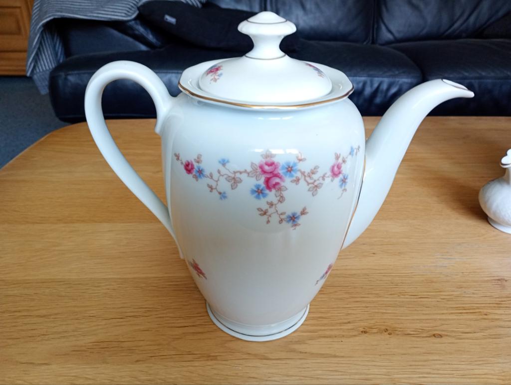 Vintage Bavaria Porseleinen Koffiepot met Bloemenpatroon, Ophalen of Verzenden