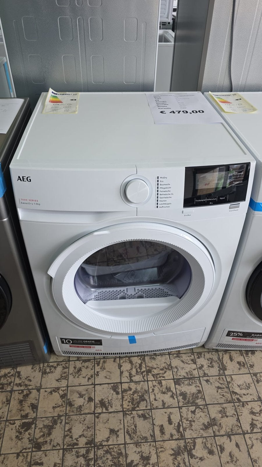 Aeg condensdroger warmtepomp nieuw 8 kg, Ophalen, Aeg, Minder dan 85 cm, 8 tot 10 kg