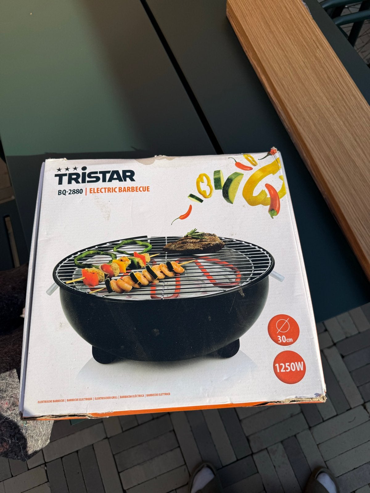 Tristar BQ-2880 elektrische barbecue - snel warm en handzaam, Ophalen of Verzenden, Gebruikt