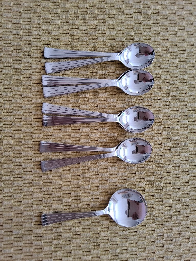 Theelepels +suikerschep DE verzilverd, Antiek en Kunst, Ophalen of Verzenden