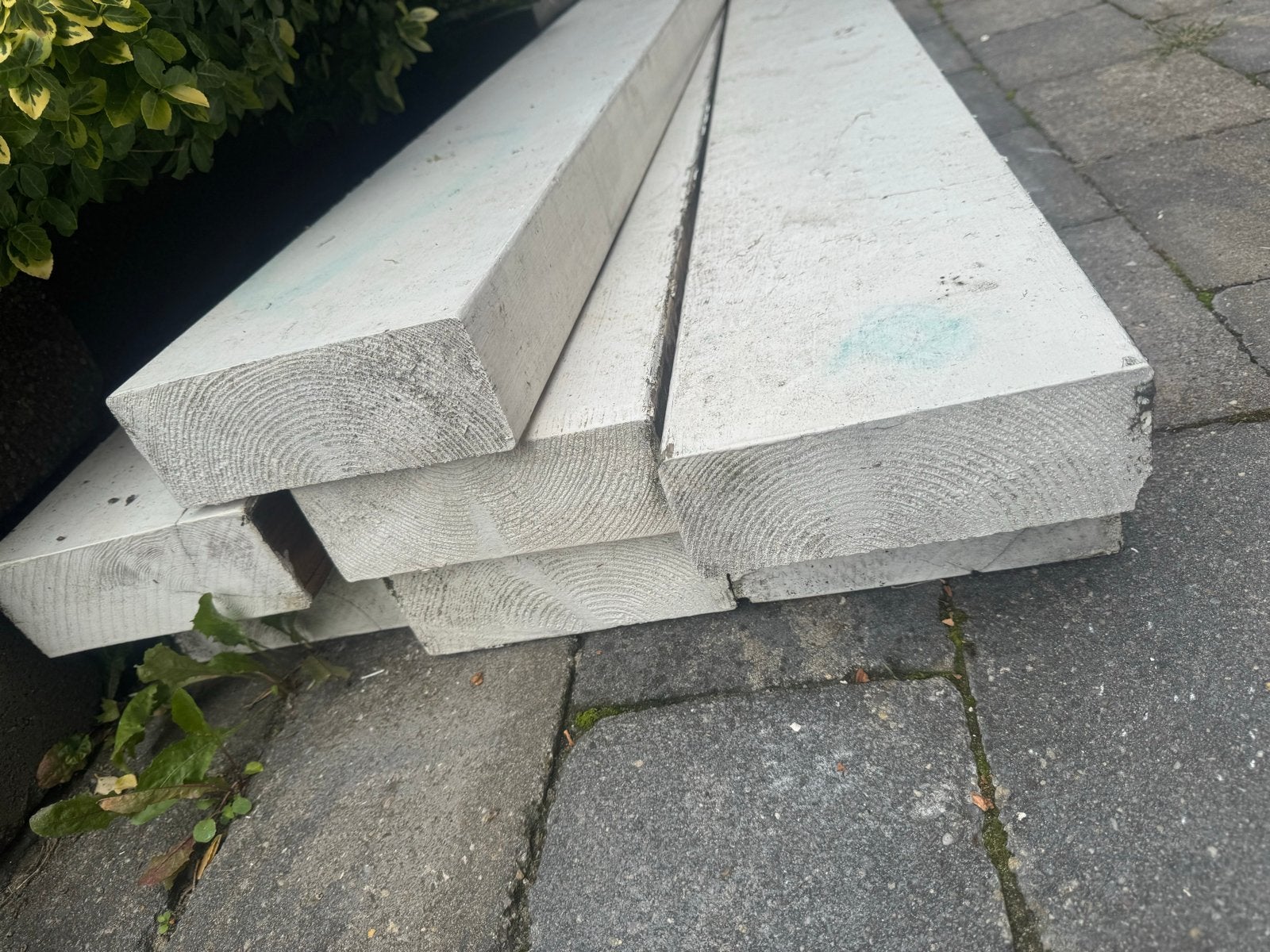 7 houten balken - 2,10 x 19 x 6,5, Doe-het-zelf en Verbouw, Ophalen, Gebruikt, 200 tot 250 cm, 50 mm of meer