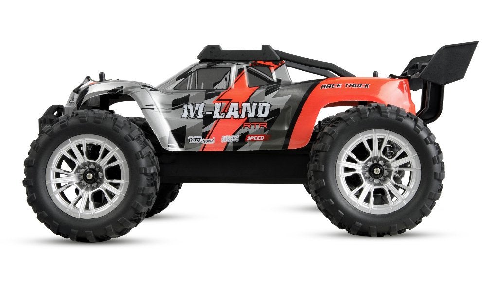Amewi M-Land Truggy 48km/h 4WD 1/16 RTR red, Ophalen of Verzenden, Nieuw, Overige schalen, Auto offroad