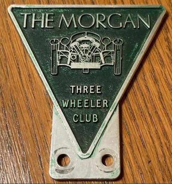 Morgan Three Wheeler Club Car Badge Embleem, Ophalen of Verzenden, Zo goed als nieuw, Auto's