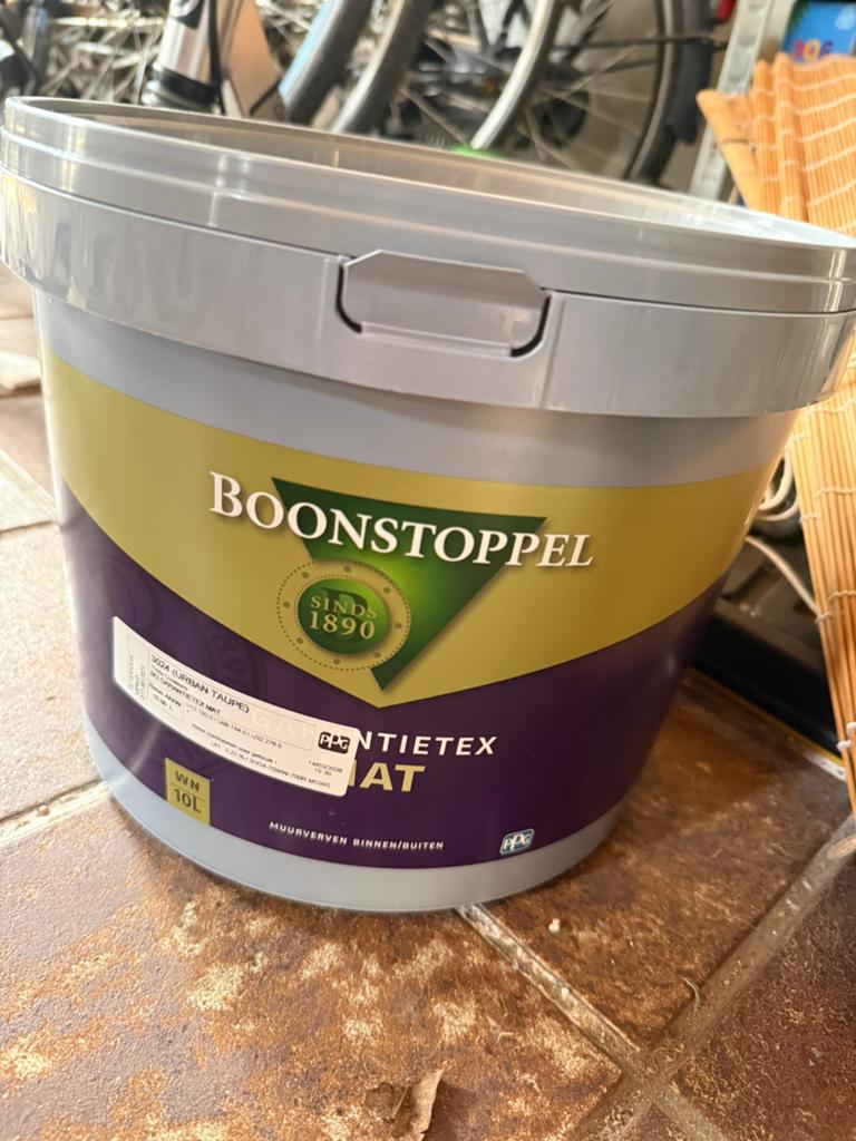 Urban taupe flexa mengverf boonstoppel, Beige, Ophalen of Verzenden, 10 tot 15 liter, Verf