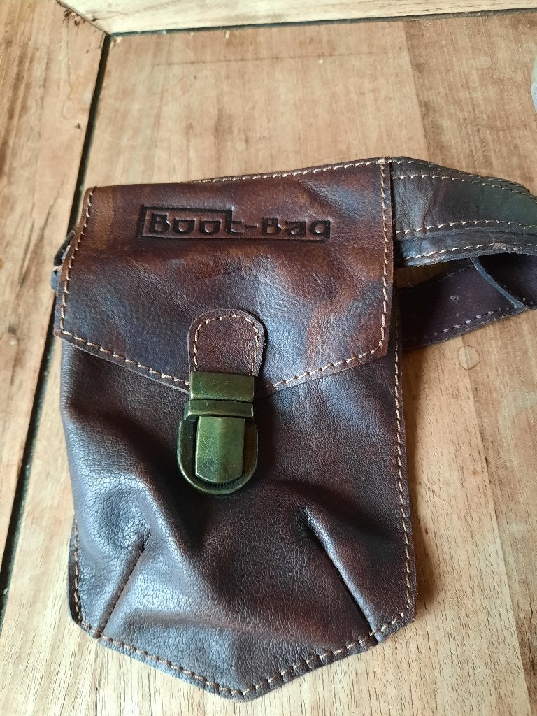 Lederen boot-bag, Bruin, Echt leder, Minder dan 95 cm, Ophalen of Verzenden