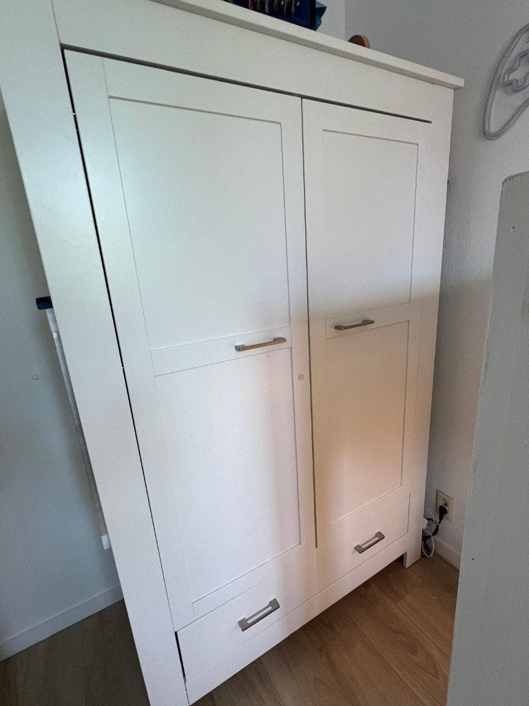 Bopita Witte Kinderkast  en Commode Set, Ophalen, 50 tot 70 cm, 100 cm of meer, 105 cm of meer