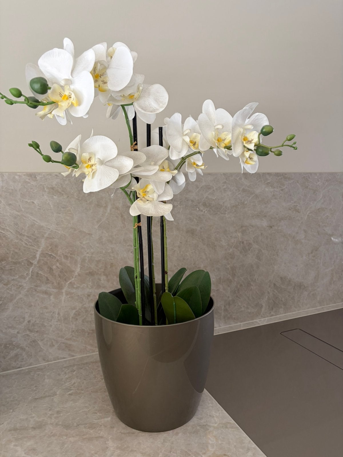 Kunst plant decoratie orchidee, Huis en Inrichting, Ophalen, Zo goed als nieuw