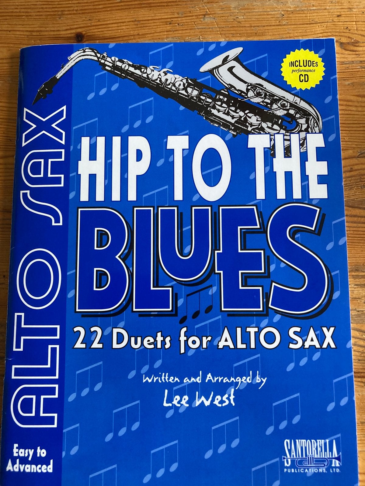 Hip to the blues, 22 duets for alto sax. Lee West, Saxofoon, Overige soorten, Ophalen of Verzenden, Zo goed als nieuw